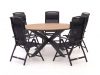 Forza Capri/Fidenza ø 149 cm Gartenmöbel-Set 6-teilig verstellbar
