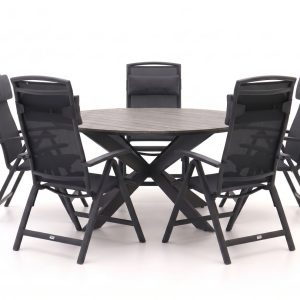 Forza Capri/Fidenza ø 149 cm Gartenmöbel-Set 6-teilig verstellbar