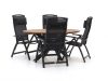 Forza Capri/Fidenza oval 180 cm Gartenmöbel-Set 5-teilig verstellbar