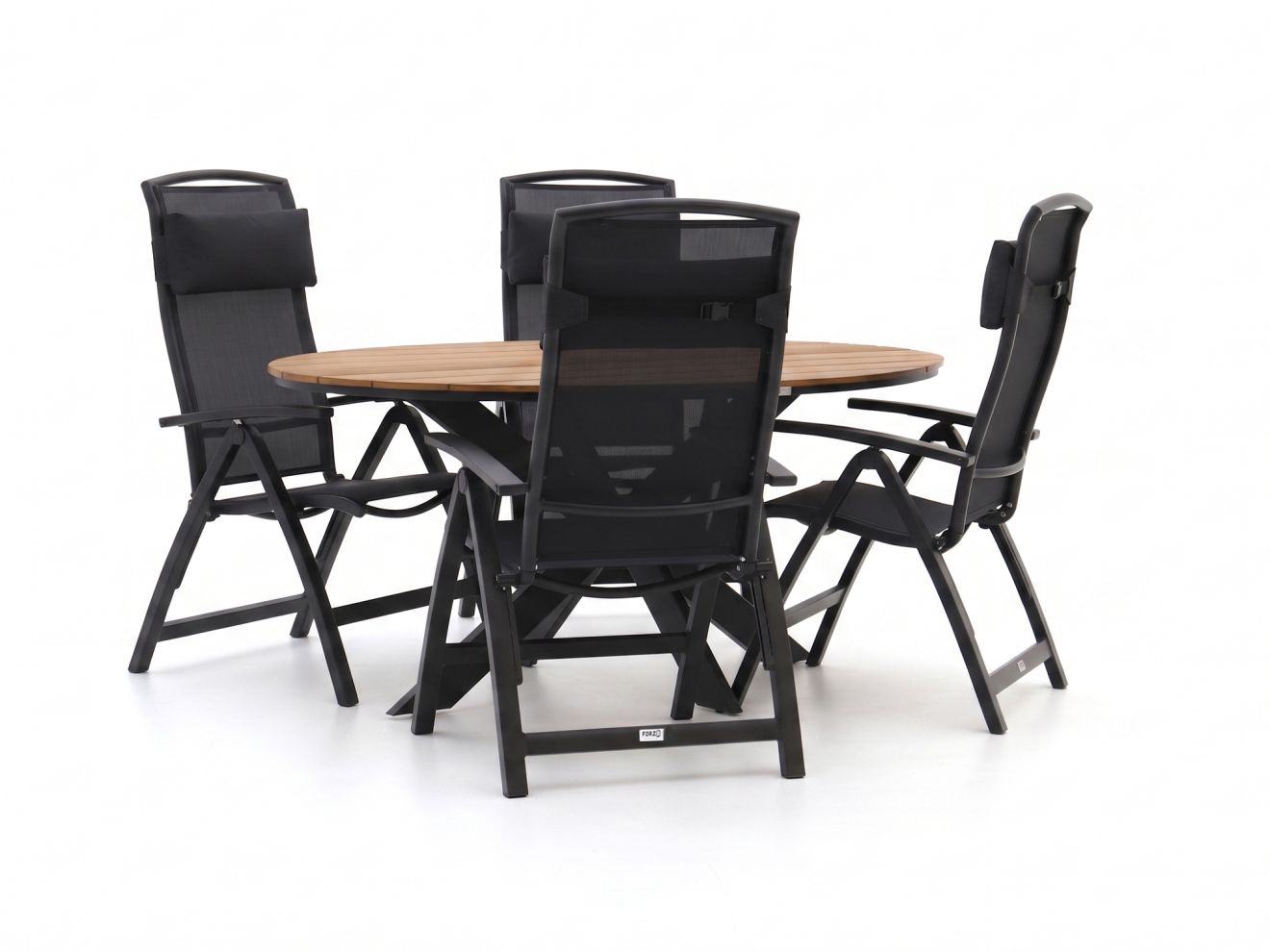 Forza Capri/Fidenza oval 180 cm Gartenmöbel-Set 5-teilig verstellbar
