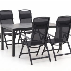 Forza Capri/Menzano 160 cm Gartenmöbel-Set 5-teilig verstellbar