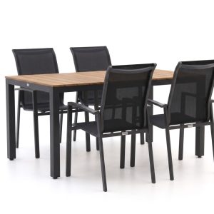 Forza Centallo/Fidenza 160 cm Gartenmöbel-Set 5-teilig stapelbar