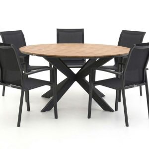 Forza Centallo/Fidenza ø 149 cm Gartenmöbel-Set 6-teilig stapelbar