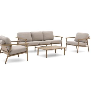 Forza Cuneo Sessel-Sofa Lounge-Set 4-teilig
