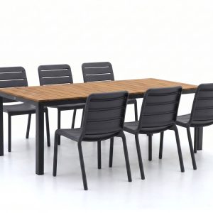 Forza Narni/Fidenza 220 cm Gartenmöbel-Set 7-teilig stapelbar