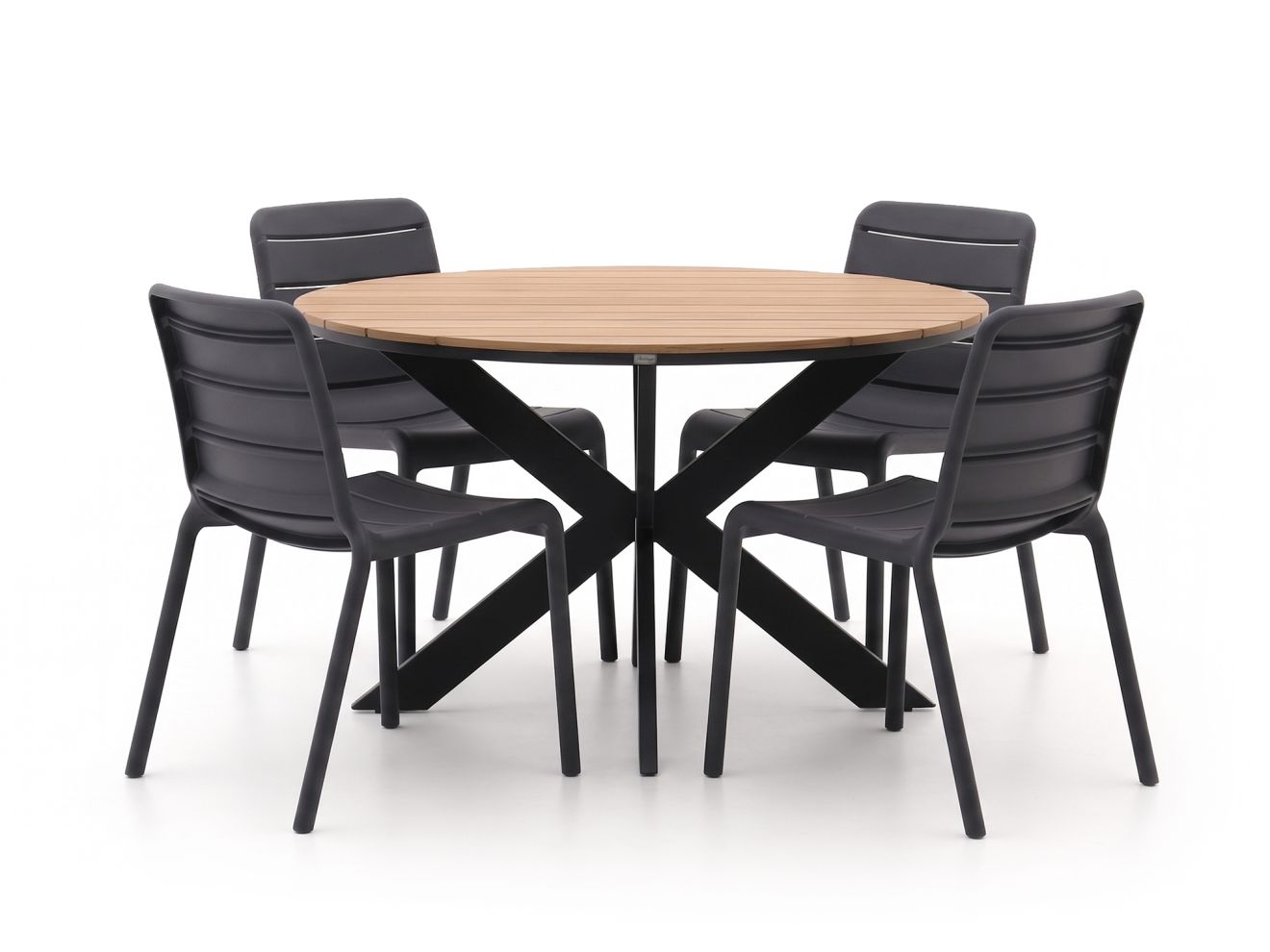 Forza Narni/Fidenza ø 126 cm Gartenmöbel-Set 5-teilig stapelbar