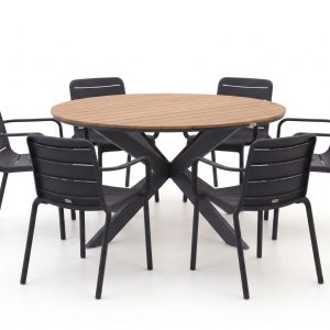 Forza Narni/Fidenza ø 149 cm Gartenmöbel-Set 7-teilig stapelbar