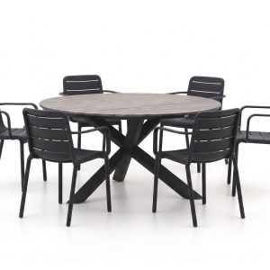 Forza Narni/Fidenza ø 149 cm Gartenmöbel-Set 7-teilig stapelbar