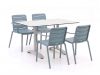 Forza Narni/Lisio 120 cm Gartenmöbel-Set 5-teilig stapelbar