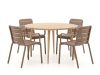 Forza Narni/ROUGH-K ø 115 cm Gartenmöbel-Set 5-teilig stapelbar