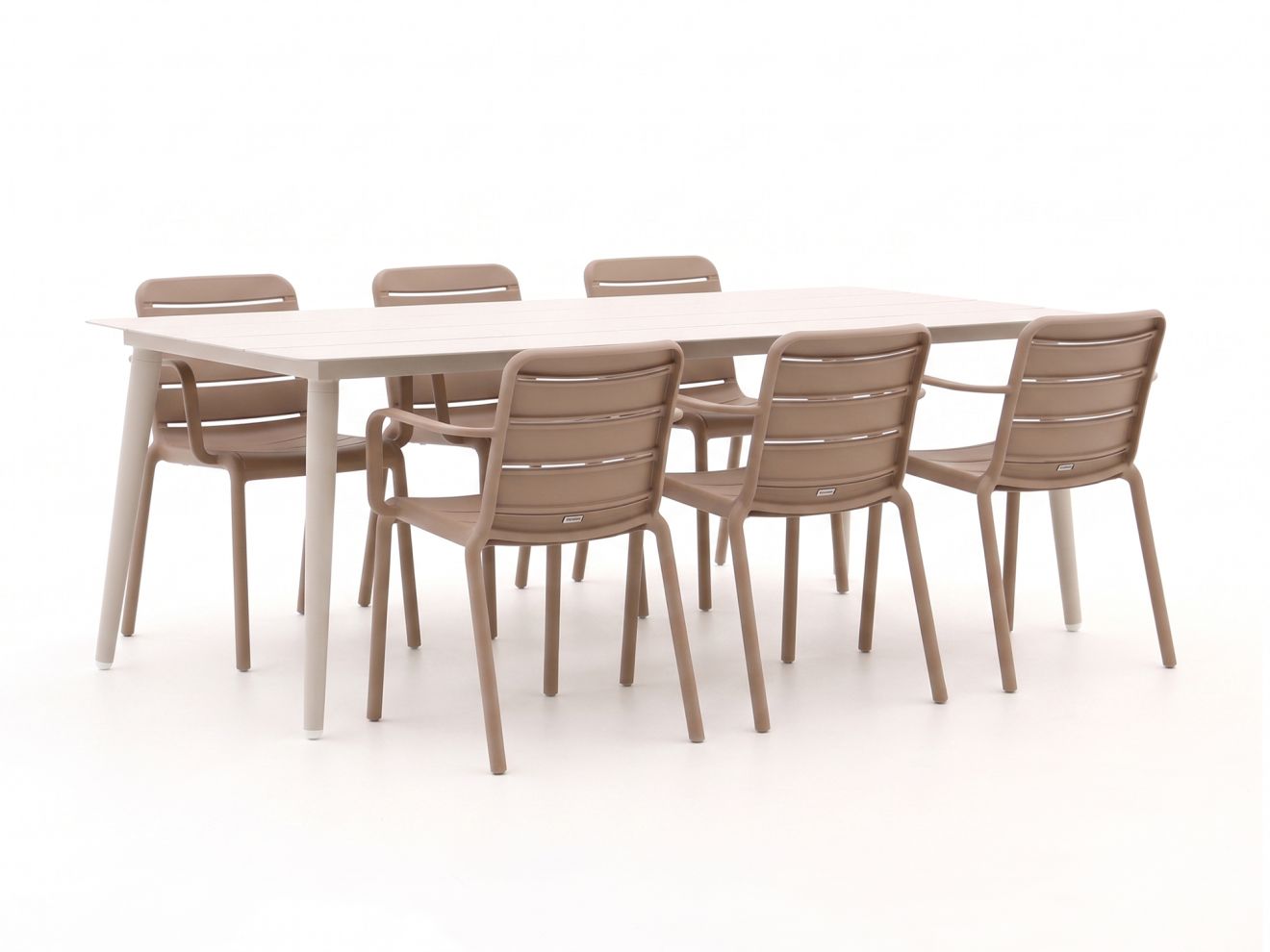 Forza Narni/Sora 220 cm Gartenmöbel-Set 7-teilig stapelbar