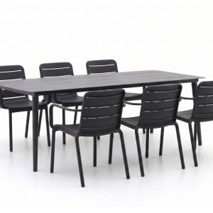 Forza Narni/Sora 220 cm Gartenmöbel-Set 7-teilig stapelbar