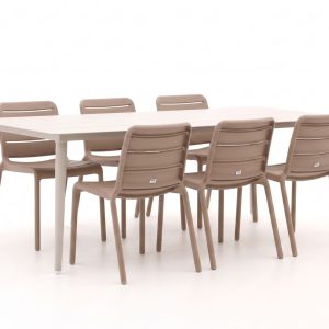 Forza Narni/Sora 220 cm Gartenmöbel-Set 7-teilig stapelbar