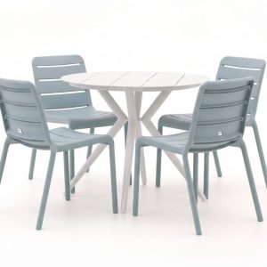 Forza Narni/Sora ø 90 cm Gartenmöbel-Set 5-teilig stapelbar