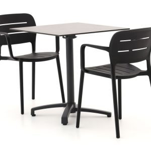 Forza Pazzia/Canzo 70 cm Gartenmöbel-Set 3-teilig stapelbar
