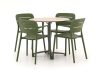 Forza Pazzia/Canzo ø 80 cm Gartenmöbel-Set 5-teilig stapelbar