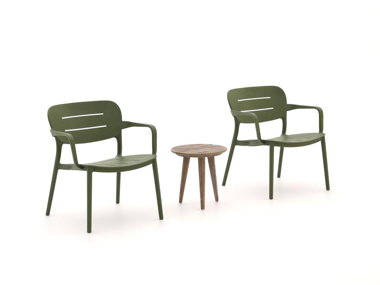 Forza Pazzia/ROUGH-K Balkonmöbel-Set 3-teilig