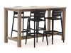 Forza Pazzia/ROUGH-X 180 cm Gartenbar-Set 5-teilig stapelbar
