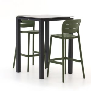 Forza Pazzia/Trecenta 75 cm Gartenbar-Set 3-teilig stapelbar