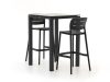 Forza Pazzia/Trecenta 75 cm Gartenbar-Set 3-teilig stapelbar