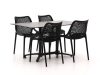 Forza Ripi/Canzo 140 cm Gartenmöbel-Set 5-teilig stapelbar klappbar