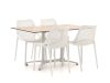 Forza Ripi/Canzo 140 cm Gartenmöbel-Set 5-teilig stapelbar klappbar