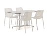 Forza Ripi/Canzo 140 cm Gartenmöbel-Set 5-teilig stapelbar klappbar