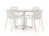 Forza Ripi/Canzo 80 cm Gartenmöbel-Set 5-teilig stapelbar klappbar