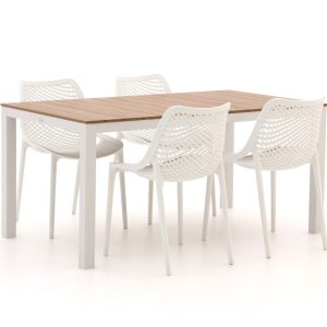 Forza Ripi/Fidenza 160 cm Gartenmöbel-Set 5-Teilig Stapelbar