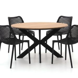 Forza Ripi/Fidenza ø 149 cm Gartenmöbel-Set 5-teilig stapelbar