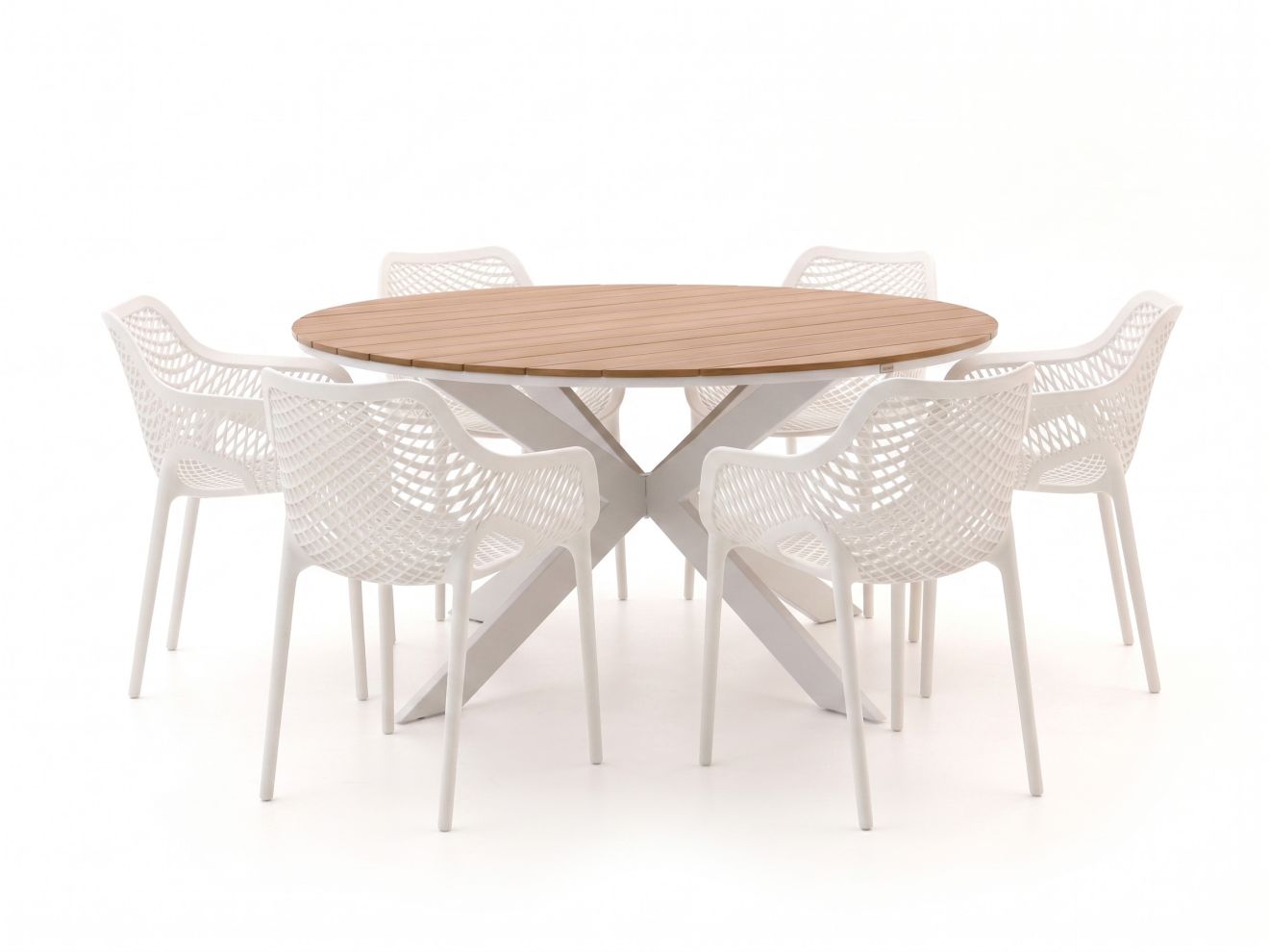 Forza Ripi/Fidenza ø 149 cm Gartenmöbel-Set 7-teilig stapelbar