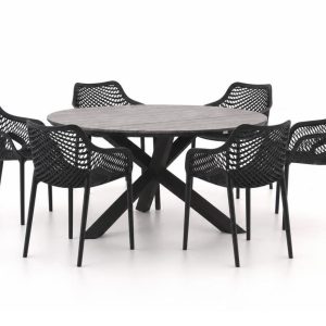 Forza Ripi/Fidenza ø 149 cm Gartenmöbel-Set 7-teilig stapelbar