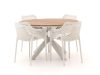 Forza Ripi/Fidenza ø126cm Gartenmöbel-Set 5-teilig stapelbar