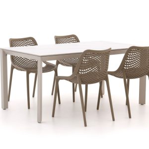 Forza Ripi/Sestino 160 cm Gartenmöbel-Set 5-teilig stapelbar