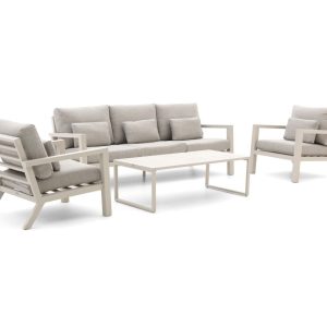 Forza Sarnico Sessel-Sofa Lounge-Set 4-teilig