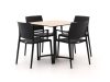 Forza Sile/Canzo 80 cm Gartenmöbel-Set 5-teilig stapelbar klappbar