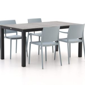 Forza Sile/Fidenza 160 cm Gartenmöbel-Set 5-teilig stapelbar