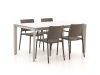 Forza Sile/Sestino 160 cm Gartenmöbel-Set 5-teilig stapelbar