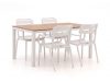 Forza Vico/Fidenza 160 cm Gartenmöbel-Set 5-teilig stapelbar