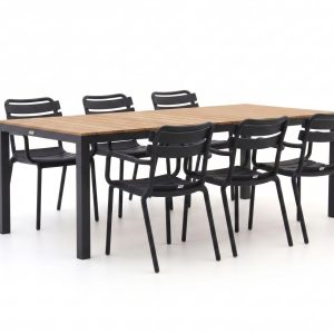 Forza Vico/Fidenza 220 cm Gartenmöbel-Set 7-teilig stapelbar