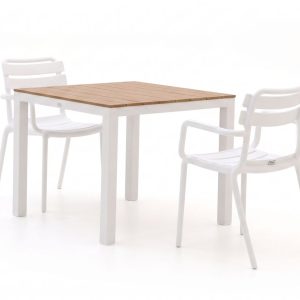 Forza Vico/Fidenza 90 cm Gartenmöbel-Set 3-teilig stapelbar