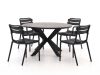 Forza Vico/Fidenza ø 126 cm Gartenmöbel-Set 5-teilig stapelbar