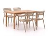 Forza Vico/Liverpool 145 cm Gartenmöbel-Set 5-teilig stapelbar