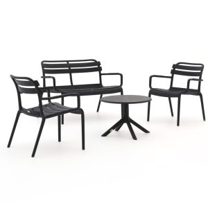 Forza Vico/Rieti ø 60 cm Sessel-Sofa Lounge-Set 4-teilig