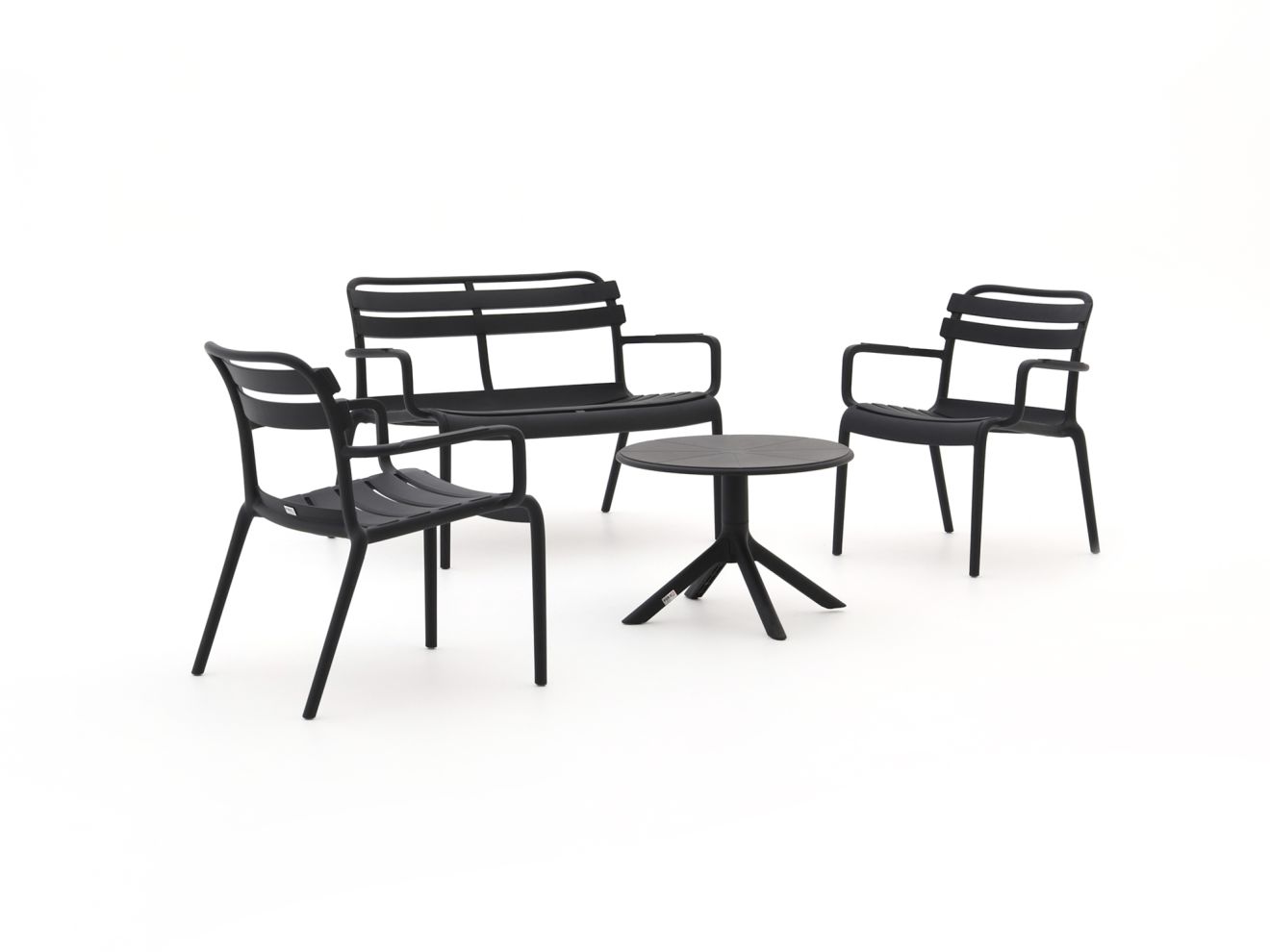 Forza Vico/Rieti ø 60 cm Sessel-Sofa Lounge-Set 4-teilig