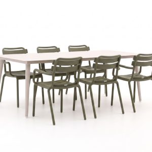 Forza Vico/Sora 145 cm Gartenmöbel-Set 7-teilig stapelbar