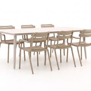 Forza Vico/Sora 220 cm Gartenmöbel-Set 7-teilig stapelbar