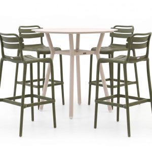 Forza Vico/Tritoni ø 110 cm Gartenbar-Set 5-teilig