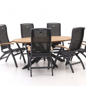 Hartman Da Vinci/Stephanie 240 cm Gartenmöbel-Set 7-teilig verstellbar