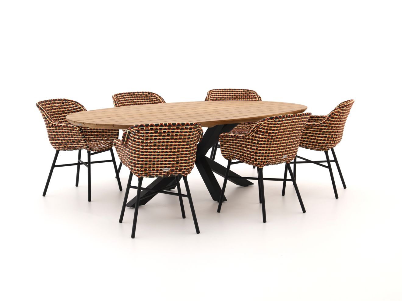 Hartman Delphine/Stephanie 240 cm Gärtenmöbel-Set 7-teilig
